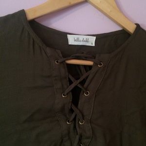 Forest green blouse